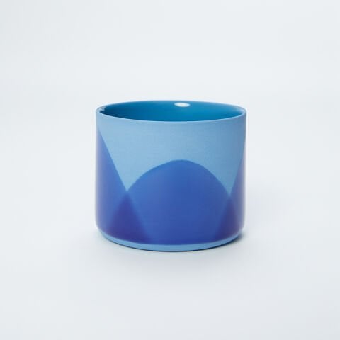 Mandarin - Medium - Midnight Blue Inside Ocean Semi Navy Wave