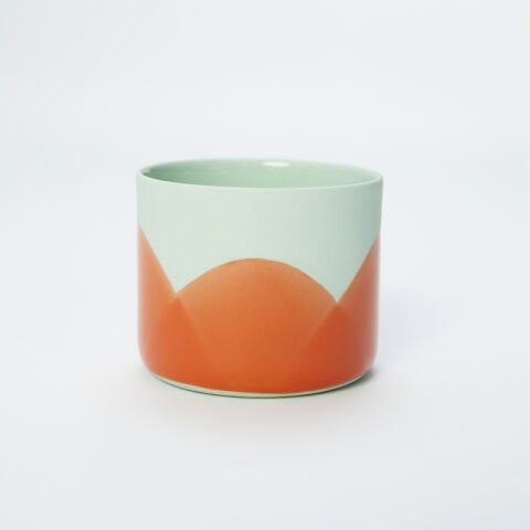Mandarin - Medium -  Mint Semi Orange Wave