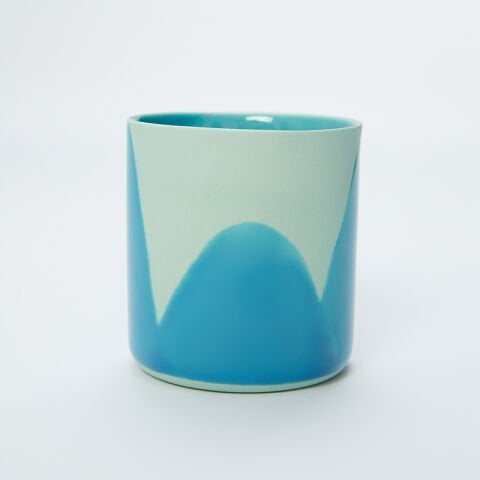 Mandarin - Large -  Mint Inside Ocean Semi Ocean Wave