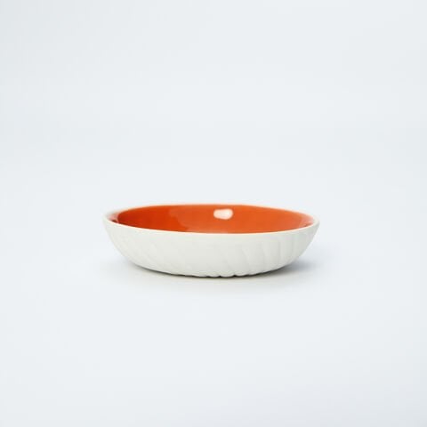 Mini Hamam Sunumluk - Blanc Inside Orange