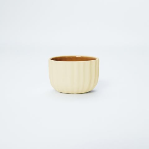 Çizgili Sunumluk - Medium - Beige Marron