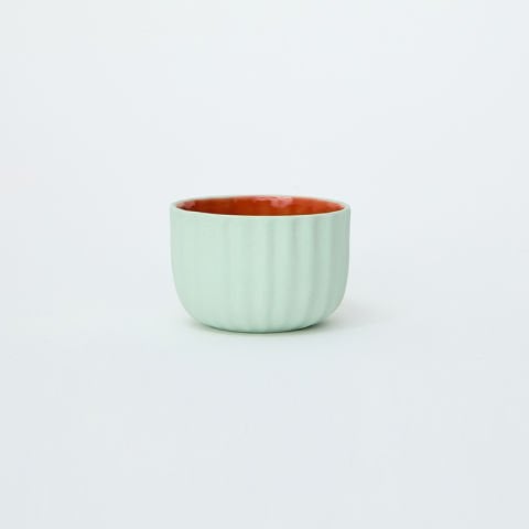 Çizgili Sunumluk - Mint Inside Orange