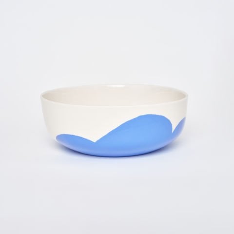 Mandarin Derin Kase - 19,5 cm - Outside Midnight Blue & White