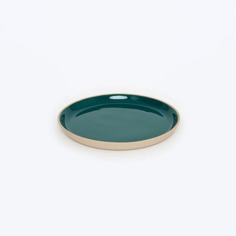 Crescent - Xsmall Tabak Beige inside Emerald - 14cm