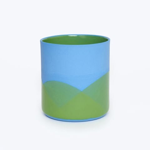 Mandarin - Large - Midnight Blue Inside Pistachio Green Semi Pistachio Green